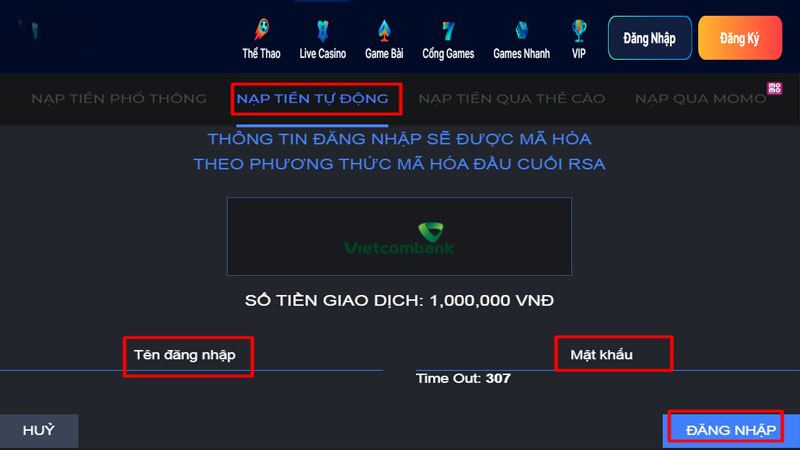 Nắm rõ quy trình nạp tiền một cách an toàn
