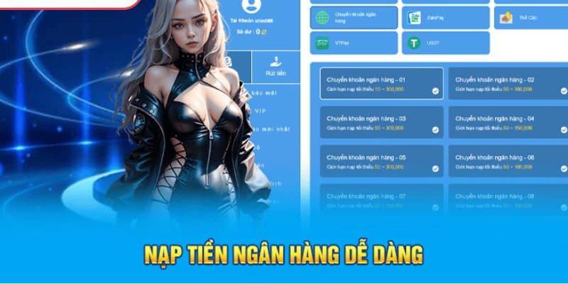 Đa dạng các phương thức nạp tiền tại nhà cái